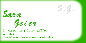 sara geier business card